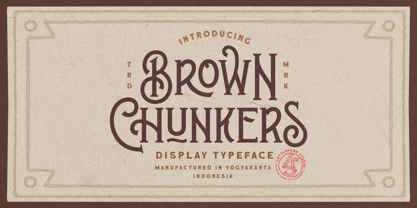 Przykład czcionki Brown Chunkers Regular